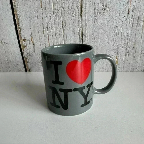 I ❤ NY Grey Coffee Tea Mug Authentic City Merchandise I Love New York - Picture 2 of 6